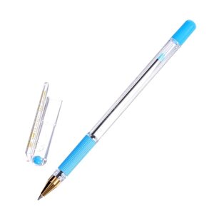 Ручка шариковая MC Gold, резиновый грип, чернила голубые, узел 0.5мм (12 шт)