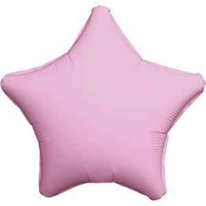 Шар фольгированный 19" звезда, мистик розовый фламинго (5 шт)