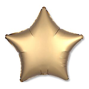 Шар фольгированный 19"Звезда", сатин, золотистый, 1 шт.