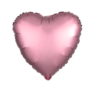 Шар фольгированный 30", сердце, цвет фламинго