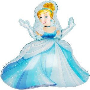 Шар фольгированный 36" фигура "Принцесса Золушка, Бальное платье"