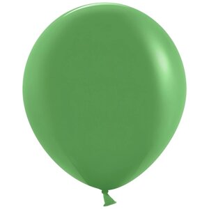 Шар латексный 18", зелёный, пастель, набор 25 шт.