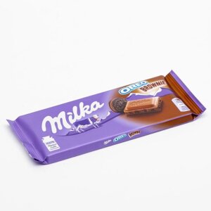 Шоколад молочный Milka Oreo Brownie, 100 г