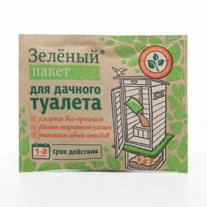 Средство для дачных туалетов "Доктор Робик"Зеленый пакет", на 2 месяца, 30 г