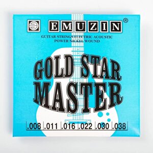 Струны "GOLD STAR MASTER" с обмоткой из нержавеющей стали /008 -038/