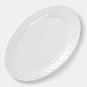 Тарелка фарфоровая обеденная Magistro «Блик», 2516,51,5 см, цвет белый