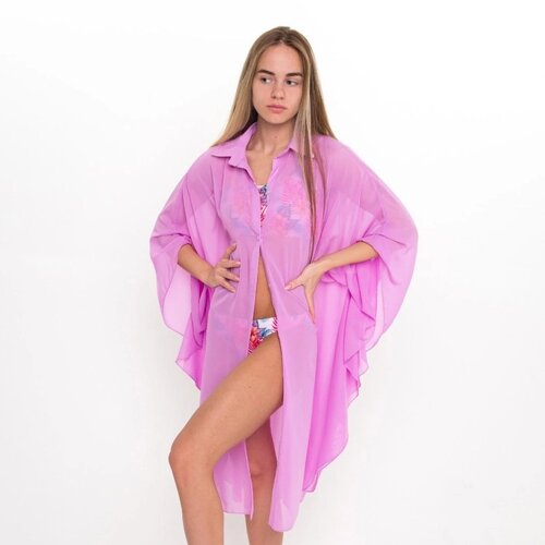 Туника пляжная женская, цвет фиолетовый, размер 46
