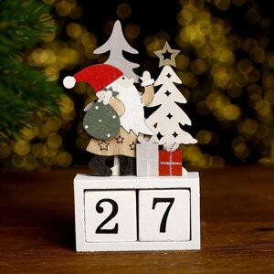 Вечный календарь «Дед Мороз, ёлки и подарки» 7 3,5 13 см