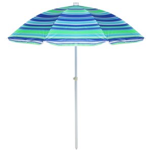 Зонт пляжный «Модерн» с серебряным покрытием, d=240 cм, h=220 см, цвет МИКС