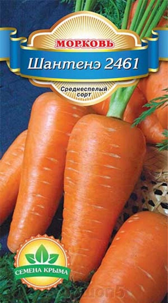 Морковь Шантенэ 2461. 10 грамм. Семена Крыма. Среднеспелый урожайный сорт моркови. Сортотип Шантане от компании Агрошоп5 - фото 1