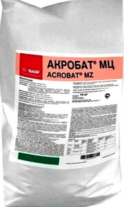 Акробат МЦ, ВДГ. 1 кг. Фунгицид защитно-лечащий против возбудителей милдью винограда и фитофтороза Пасленовых
