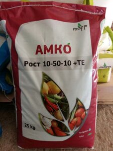 Рост AMKO | АМКО. 1 кг. Формула NPK (10-50-10) + МЭ. Комплексное минеральное водорастворимое удобрение