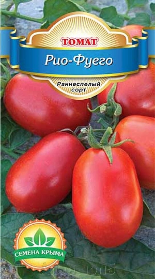 Томат Рио Фуэго. 0,1 грамм. Семена Крыма. Красноплодная сливка. Низкорослый томат для ОГ и теплиц от компании Агрошоп5 - фото 1