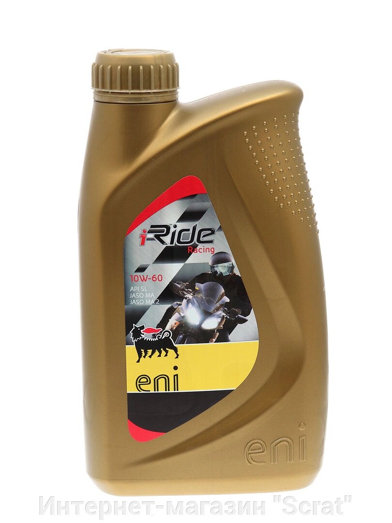 10W-60 Масло моторное синтетическое 4-х тактное eni i-Ride racing 528696 1л от компании Интернет-магазин "Scrat" - фото 1