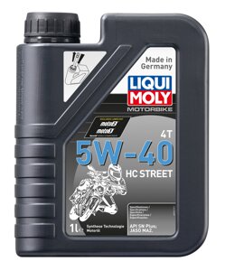 5W-40 Моторное синтетическое масло Liqui Moly Motorbike 4T HC Street 1L 20750