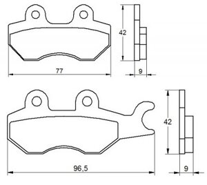 AGPA23OR Тормозные колодки дисковые мото Accossato (fdb2087ST)