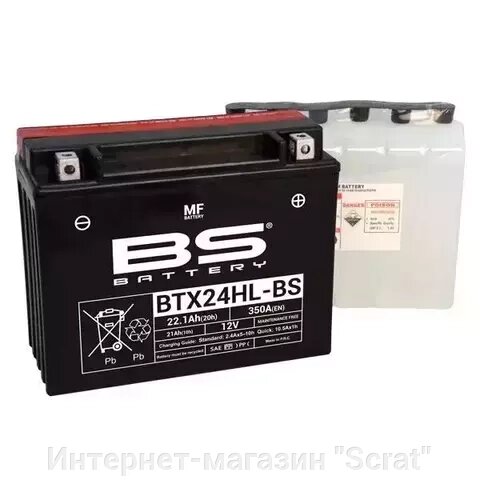 Аккумулятор BTX24HL-BS/YTX24HL-BS от компании Интернет-магазин "Scrat" - фото 1