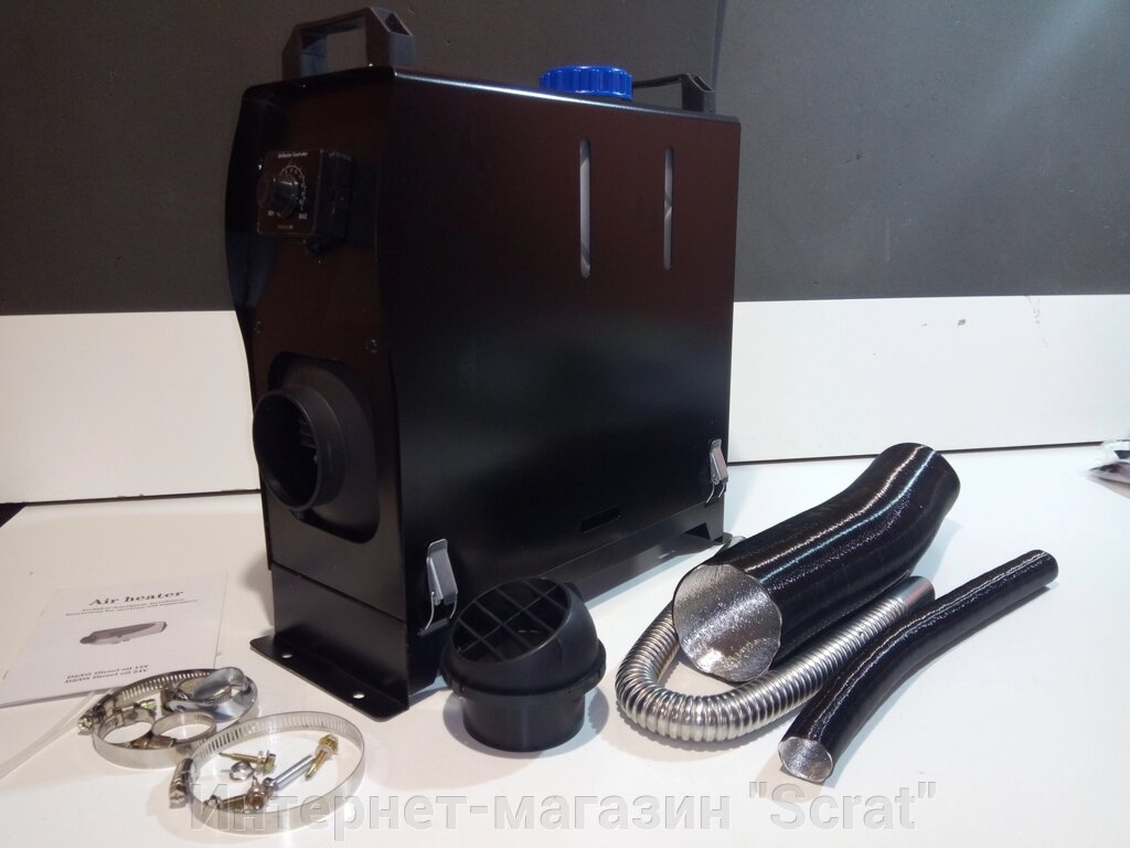 Автономный отопитель 12В 5 кВт чёрный пульт A1 от компании Интернет-магазин "Scrat" - фото 1