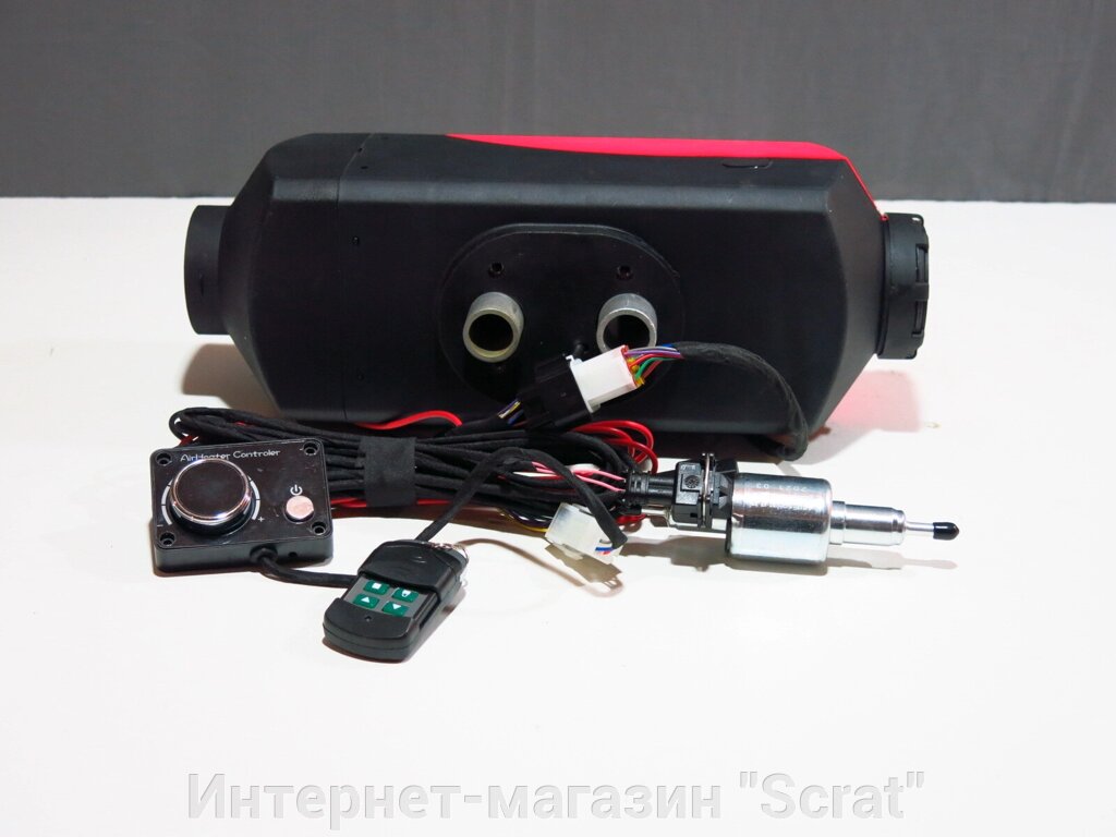 Автономный отопитель салона 2 кВт 12В A3 чёрно-розовый от компании Интернет-магазин "Scrat" - фото 1
