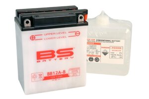 BB12A-B аккумулятор BS , 12в, 12 ач 155 A 134x80x160, прямая (YB12A-B)