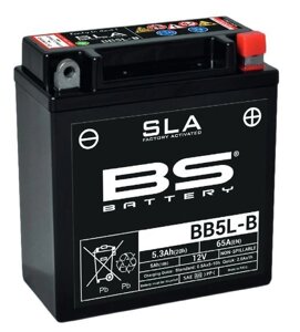 BB5l-B (FA) аккумулятор BS SLA, 12в, 5ач, 65 а 120x60x130, обратная (YB5l-B)