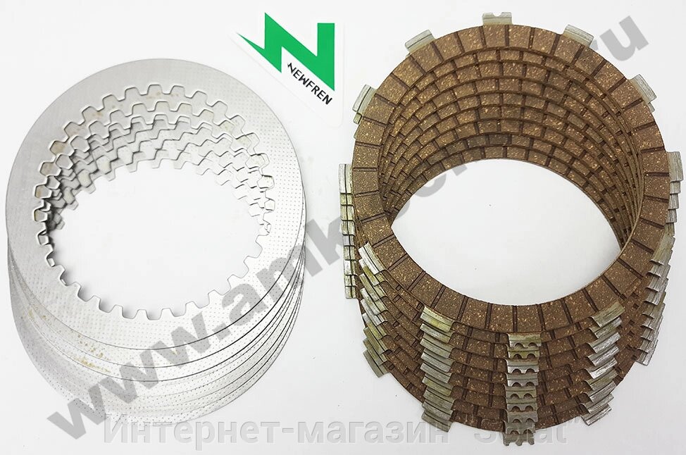F2845AC Комплект дисков сцепления мото (фрикционные + металлические) (FCS0248/2) NEWFREN от компании Интернет-магазин "Scrat" - фото 1
