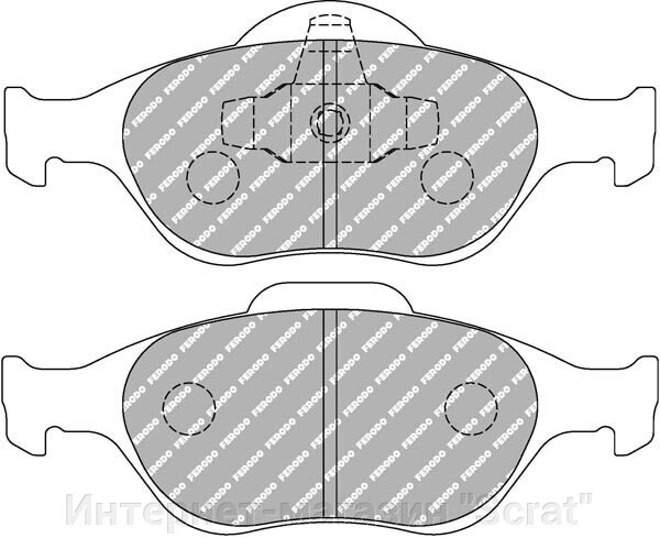 FCP1394H Тормозные колодки дисковые спортивые DS2500 от компании Интернет-магазин "Scrat" - фото 1