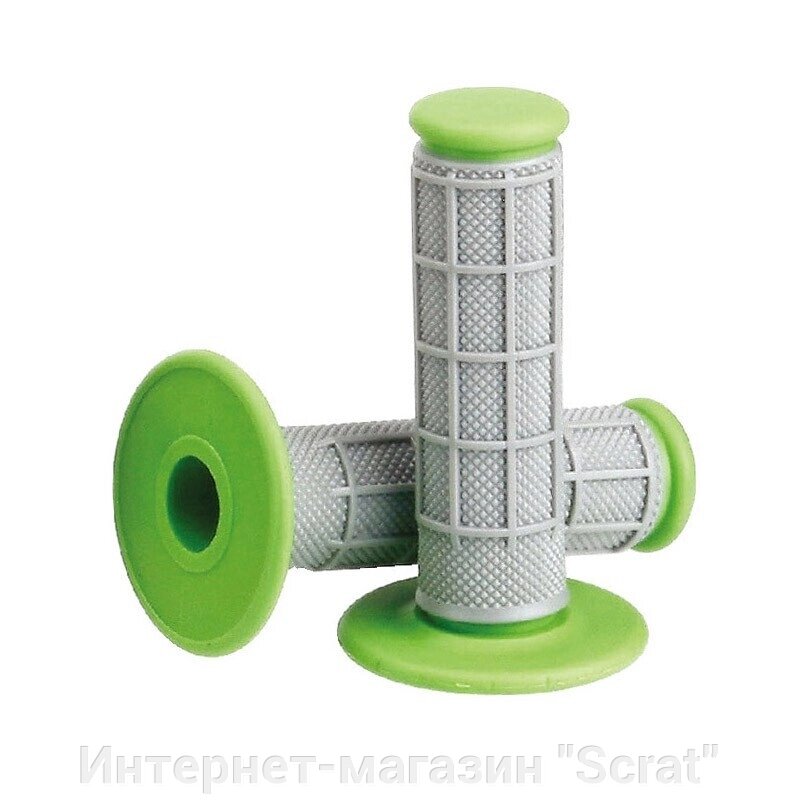 Грипсы руля ACCEL RGP-535M-120 серый/зеленый от компании Интернет-магазин "Scrat" - фото 1