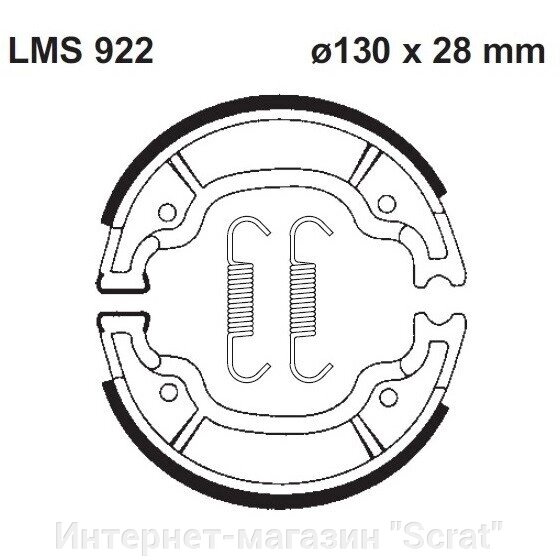 Колодки барабанного тормоза AP Racing LMS922 от компании Интернет-магазин "Scrat" - фото 1
