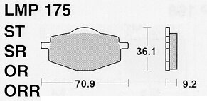 Колодки дискового тормоза AP Racing LMP175 ST (FDB383 / FA101)