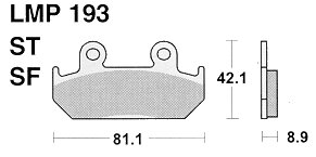 Колодки дискового тормоза AP Racing LMP193 ST (FDB462 / FDB2113)