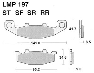 Колодки дискового тормоза AP Racing LMP197 SF (FDB481 / FA129)