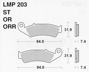 Колодки дискового тормоза AP Racing LMP203 ST (FDB495 / FA125)