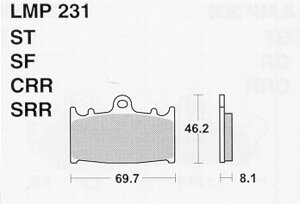 Колодки дискового тормоза AP Racing LMP231 SF (FDB574 / FA158)