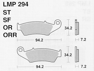 Колодки дискового тормоза AP Racing LMP294 ORR (FDB892 / FA185)