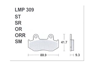 Колодки дискового тормоза AP racing LMP309 SM (FDB2119 / FDB382 / FDB2086 / FDB2132 / FA092)