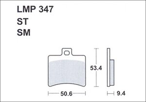 Колодки дискового тормоза AP Racing LMP347 SM (FDB2090 / FA298)