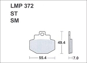 Колодки дискового тормоза AP Racing LMP372 SM (FDB2115 / FA321)