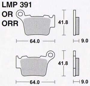 Колодки дискового тормоза AP Racing LMP391 ORR (FDB2165 / FA368)