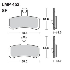 Колодки дискового тормоза AP Racing LMP453 SF (FDB2250 / FA457)