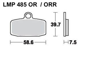 Колодки дискового тормоза AP Racing LMP485 ORR (FDB2262)