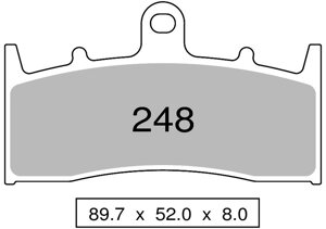 Колодки дискового тормоза Trofeo Sintered 248 (LMP286, FDB873, FDB2144)