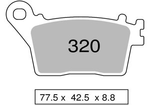 Колодки дискового тормоза Trofeo Sintered 320 (LMP434, FDB2221)