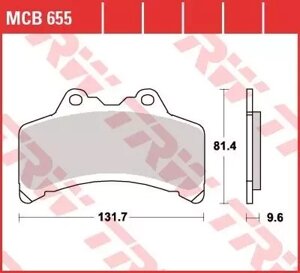 Колодки тормозные дисковые MCB655