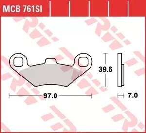 Колодки тормозные дисковые MCB761SI