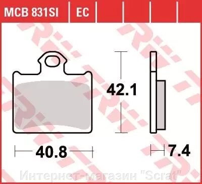 Колодки тормозные дисковые MCB831SI от компании Интернет-магазин "Scrat" - фото 1