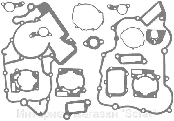 Комплект прокладок для мотоцикла KTM 125 EXC 00-05, SX 00-06, SXS 01-03, 0KKT-004 от компании Интернет-магазин "Scrat" - фото 1