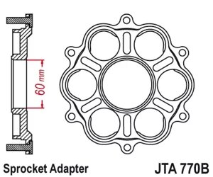 Крепление ведомой звезды алюминиевое JTA770B