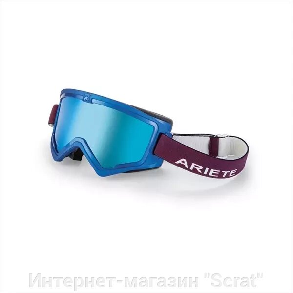Кроссовые очки (маска) MUDMAX RACER - BLUE - BLUE LENS - RED/BLUE STRAP от компании Интернет-магазин "Scrat" - фото 1
