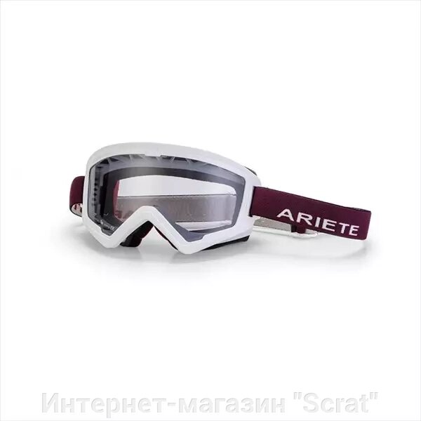 Кроссовые очки (маска) MUDMAX RACER - WHITE / RED/BLUE от компании Интернет-магазин "Scrat" - фото 1